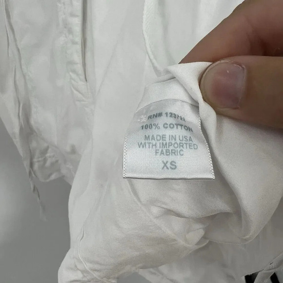 XiRENA White Long Sleeve Romper Button Up Drawstring Waist Lightweight Size XS - Picture 10 of 10